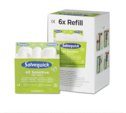 Salvequick non-woven pleisters sensitive 6943 (navulling)